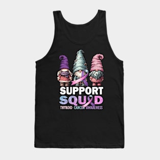 Support Squad Thyroid Cancer Awareness Purple Teal Pink Tank Top